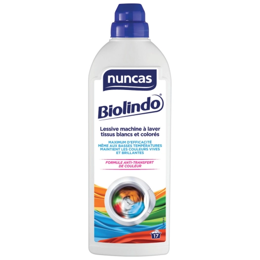 Lessive Soin Tissus Blancs et Coloré 1L Biolindo - NUNCAS