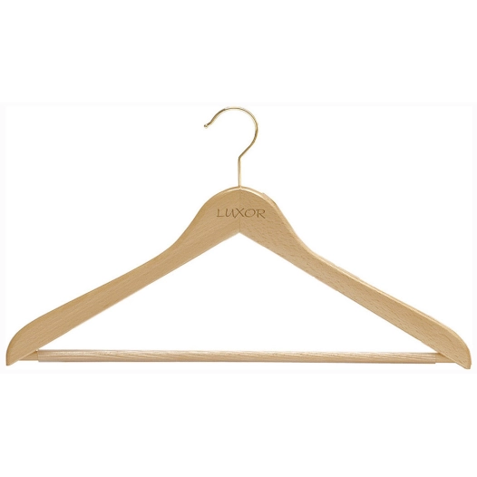 Cintre Galbé Bois Naturel Luxor Sergent 45cm - MONDEX