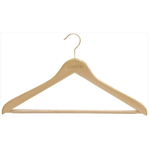 Cintre Galbé Bois Naturel Luxor Sergent 45cm - MONDEX