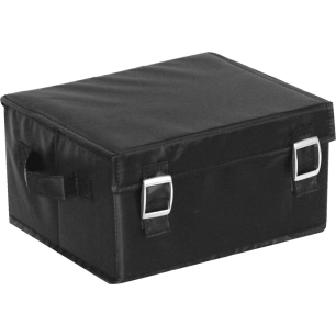 Malle de Rangement Noire avec Couvercle Medium 26x22x14cm - MONDEX