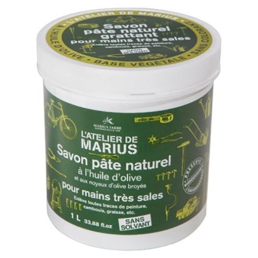 Savon Pâte Naturel Grattant à l'Huile d'Olive Pot 1L - MARIUS FABRE