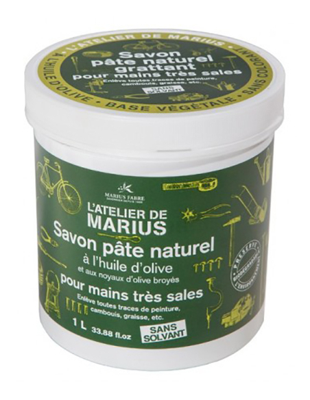 Savon Pâte Naturel Grattant à l'Huile d'Olive Pot 1L - MARIUS FABRE