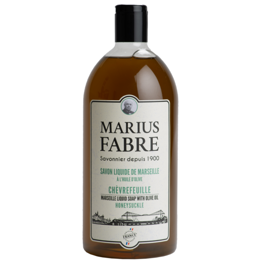 Savon de Marseille Liquide Flacon 1l Senteur Chèvrefeuille - MARIUS FABRE