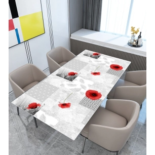 Nappe Cristal Imprimé 140cmx20ml Pavot - ACCESS DECO