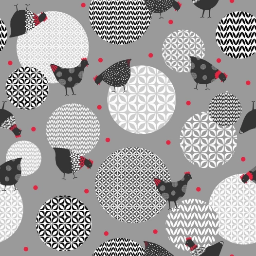 Toile Cirée Déco 140cmx20ml Picotti Gris - ACCESS DECO