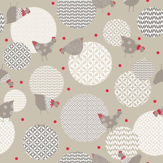 Toile Cirée Déco 140cmx20ml Picotti Beige - ACCESS DECO