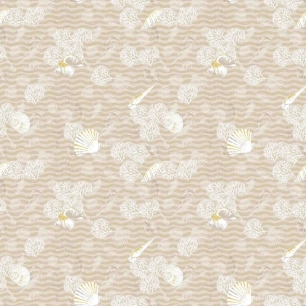 Toile Cirée Déco 140cmx20ml Coquillage Beige - ACCESS DECO