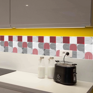 Carrelage Adhésif 3D Colure Rouge - ACCESS DECO