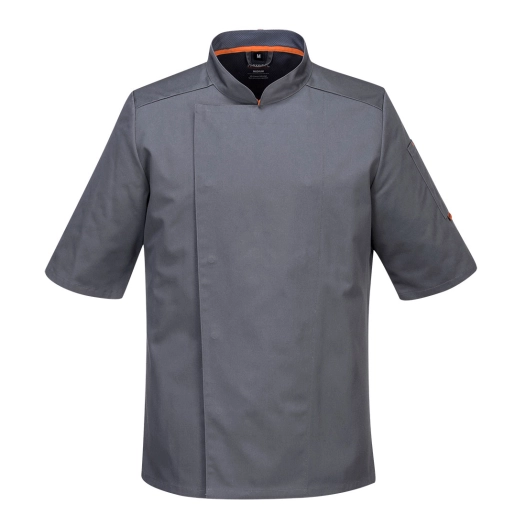 Veste de cuisinier Maille Pro S/S couleur : Gris Ardoise taille M - PORTWEST