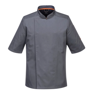 Veste de cuisinier Maille Pro S/S couleur : Gris Ardoise taille M - PORTWEST