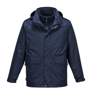 Parka respirante 3 en 1 Argo couleur : Marine taille M - PORTWEST