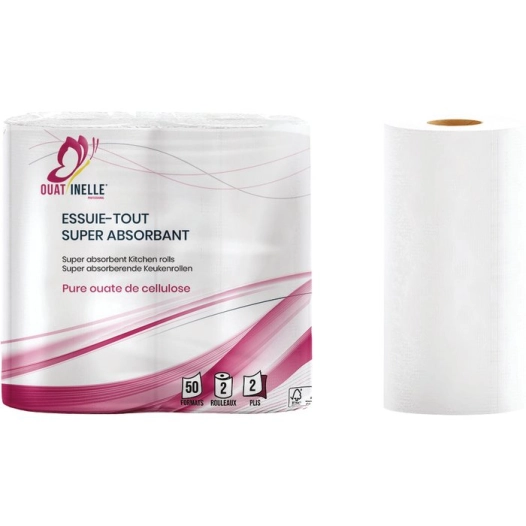 20 Essuie tout absorbant blanc 50 feuilles