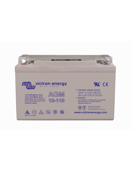 Batterie AGM 110Ah Victron Haute capacité, sans entretien, longue durée de vie - Victron Energy