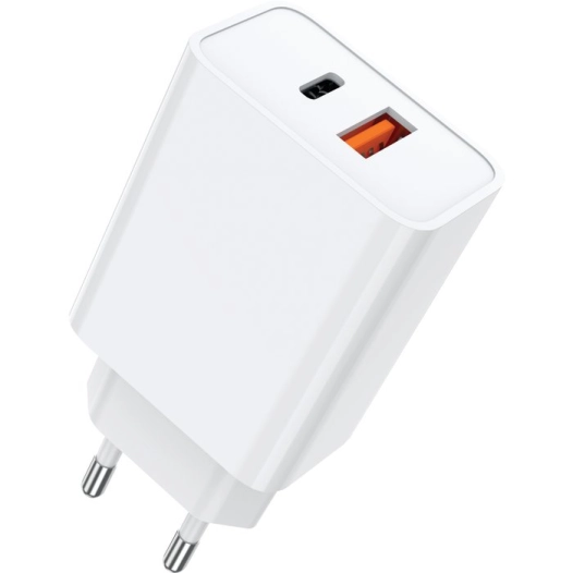 chargeur usb-c+usb-a qc+pd 20w