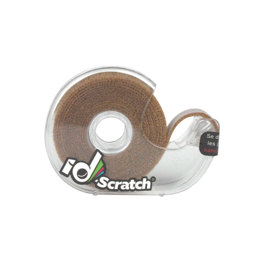 bande ruban auto-agrippant - bobine 2m x 2cm - couleur marron