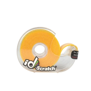 bande ruban auto-agrippant - bobine 2m x 2cm - couleur jaune