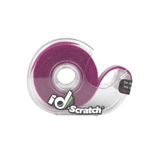 bande ruban auto-agrippant - bobine 2m x 2cm - couleur violet rouge