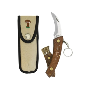 Couteau De Poche À Champignons En Acier Inoxydable Avec Porte-Clés + Gaine De Lame 7,5cm Imex El Zorro - EL ZORRO