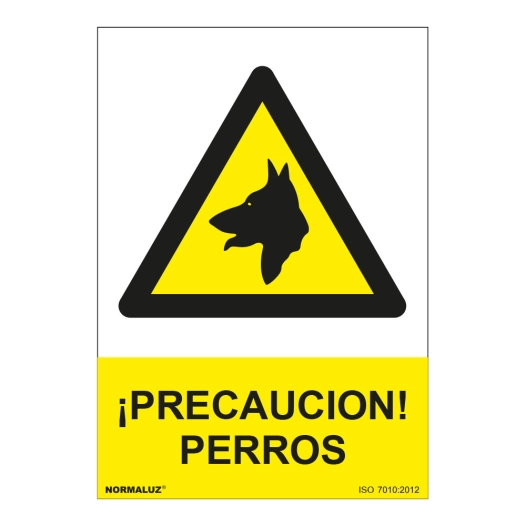 5 Panneau De Danger Precaución Perros Pvc 0,7mm 210x300mm Lumière Normale - NMZ