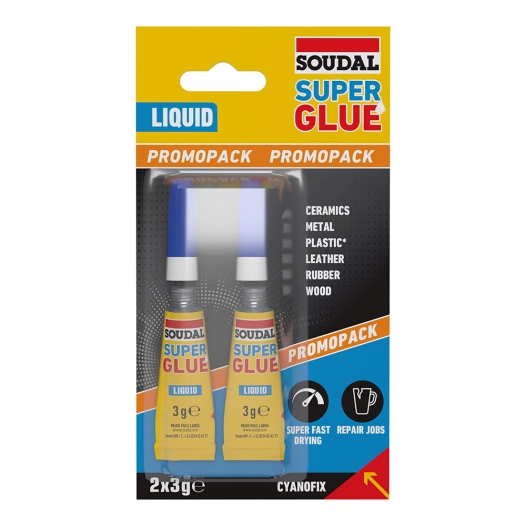4 Soudal Super Colle Liquide 2 X 3g 160037 - SOUDAL