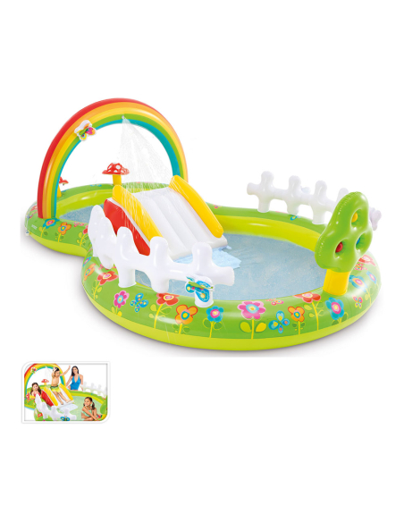 Piscine Gonflable Toboggan Enfant Aire de jeux aquatique avec toboggan intégré - INTEX