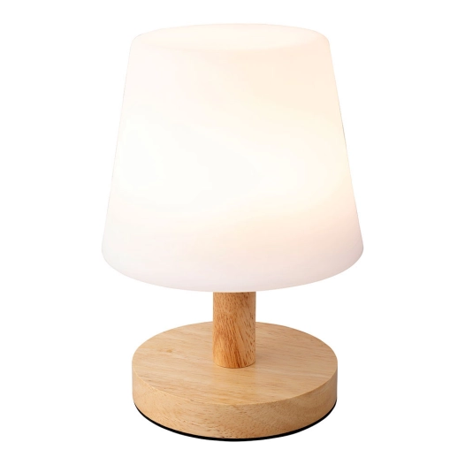 Lampe Led Blanche De 22cm Pour Intérieur Et Extérieur Avec Finition En Bois 894386