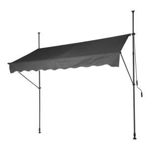 Auvent Réglable 250x120cm Couleur Gris