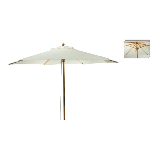Parasol Avec Manche En Bois, Diamètre 250cm