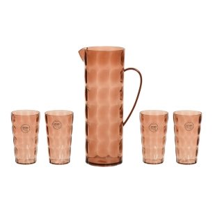 Ensemble De Bouteille Et 4 Verres 100% Plastique Recyclés 827049