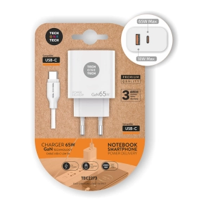Chargeur Ordinateur Portable/Mobile 65w Gan Pd + Câble 1,2m 5a Tech One Tech - TECH ONE TECH