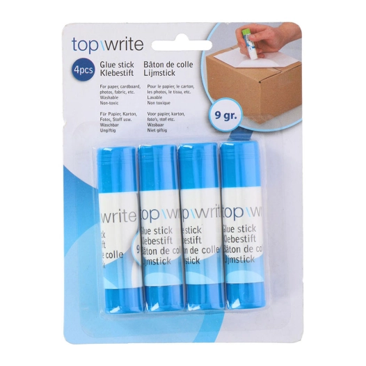 6 Pack 4 Bâtonnets De Colle 9gr Topwrite - TOPWRITE