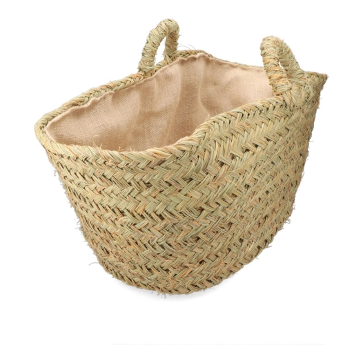Panier Esparto Avec Doublure Pour Bois De Chauffage 60x35x45cm Ovale - EDM