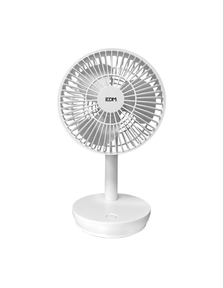 Ventilateur Bureau Rechargeable Autonomie sans fil, compact 14.5 cm - EDM