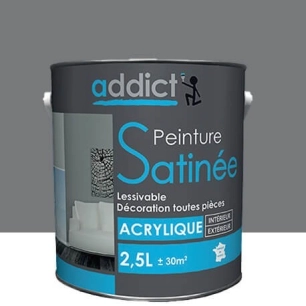 Peinture Acrylique satin 2.5 litres beton - ADDICT