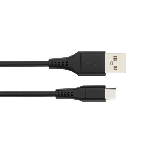 usb cable - usb 2.0 a to c 60w, nickel plated, tpe cable - 1 meter