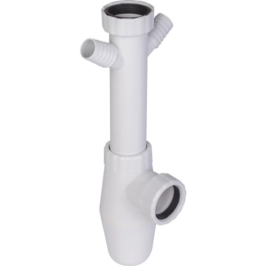 siphon evier + prise m.a.l blc