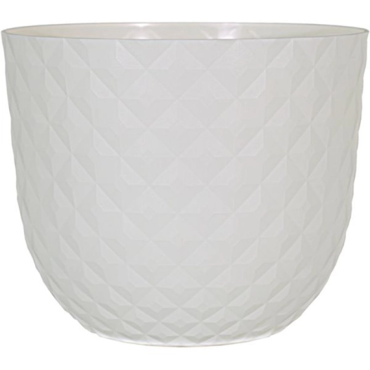 Pot de fleur havana tropical diam. 20 cm - blanc granite