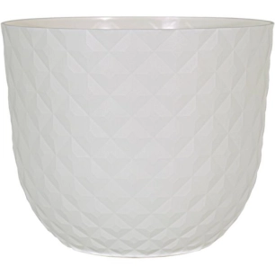 Pot de fleur havana tropical diam. 20 cm - blanc granite