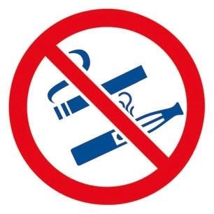 5 Disque adhésif interdit de vapoter - ISO