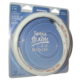Tuyau gaz butane propane à visser - 1 m - MISTRAL GAZ