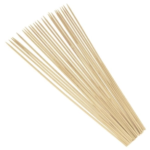 Lot de 100 brochettes bois 30 cm - METALTEX