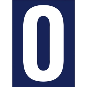 Chiffre adhésif N° rue 0 sur carte - NOVAP