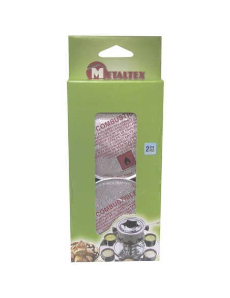 Lot de 2 barquettes d'alcool gélifié - METALTEX