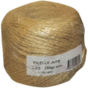 Ficelle jute 0.8/2 bobine de 250gr - CORDERIE TOURNONAISE