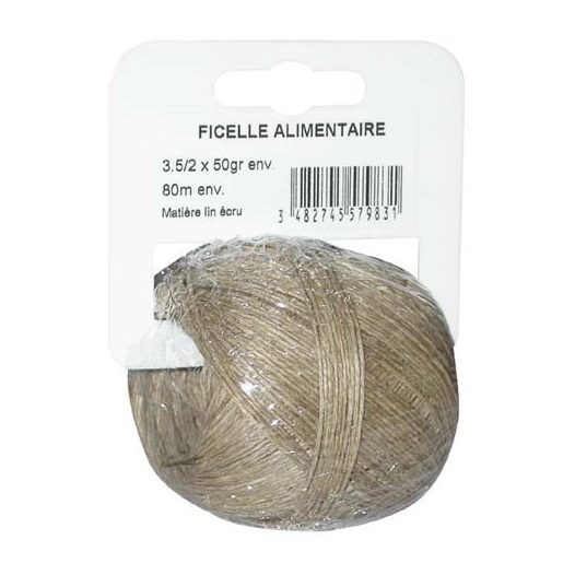Ficelle lin écru 3.5/2 50gr - CORDERIE TOURNONAISE