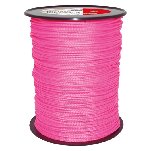 Corde polypro. tressée rose Ø1.5 mm bobine 200m - CHAPUIS