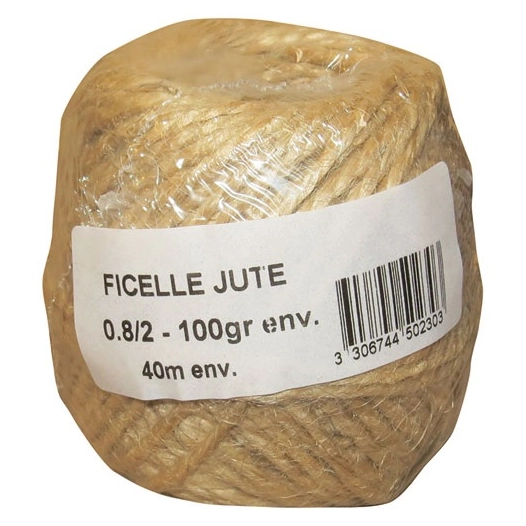Ficelle jute 0.8/2 x 100g sous film - CORDERIE TOURNONAISE