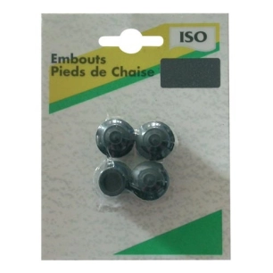 Embout patin envel.caout.noir d10 sc - ISO