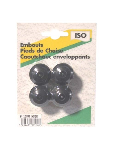 Embout patin envel.caout.noir d16 sc - ISO