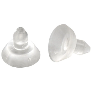 5 Ventouse anti dérappante transparente d.10mm blister de 12 - VYNEX